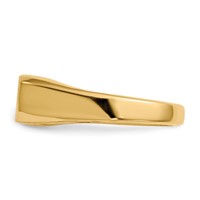 14K Yellow Gold 13.5x5.5mm Rectangle Closed Back Signet Ring view 3
