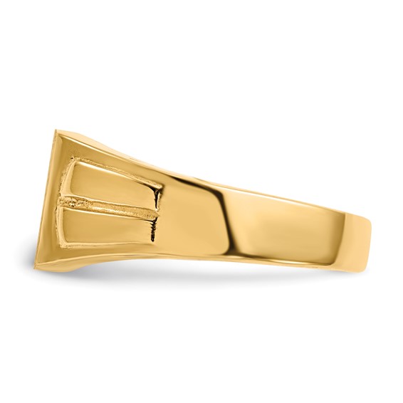 14k 9.0x7.5mm Rectangular Closed Back Signet Ring