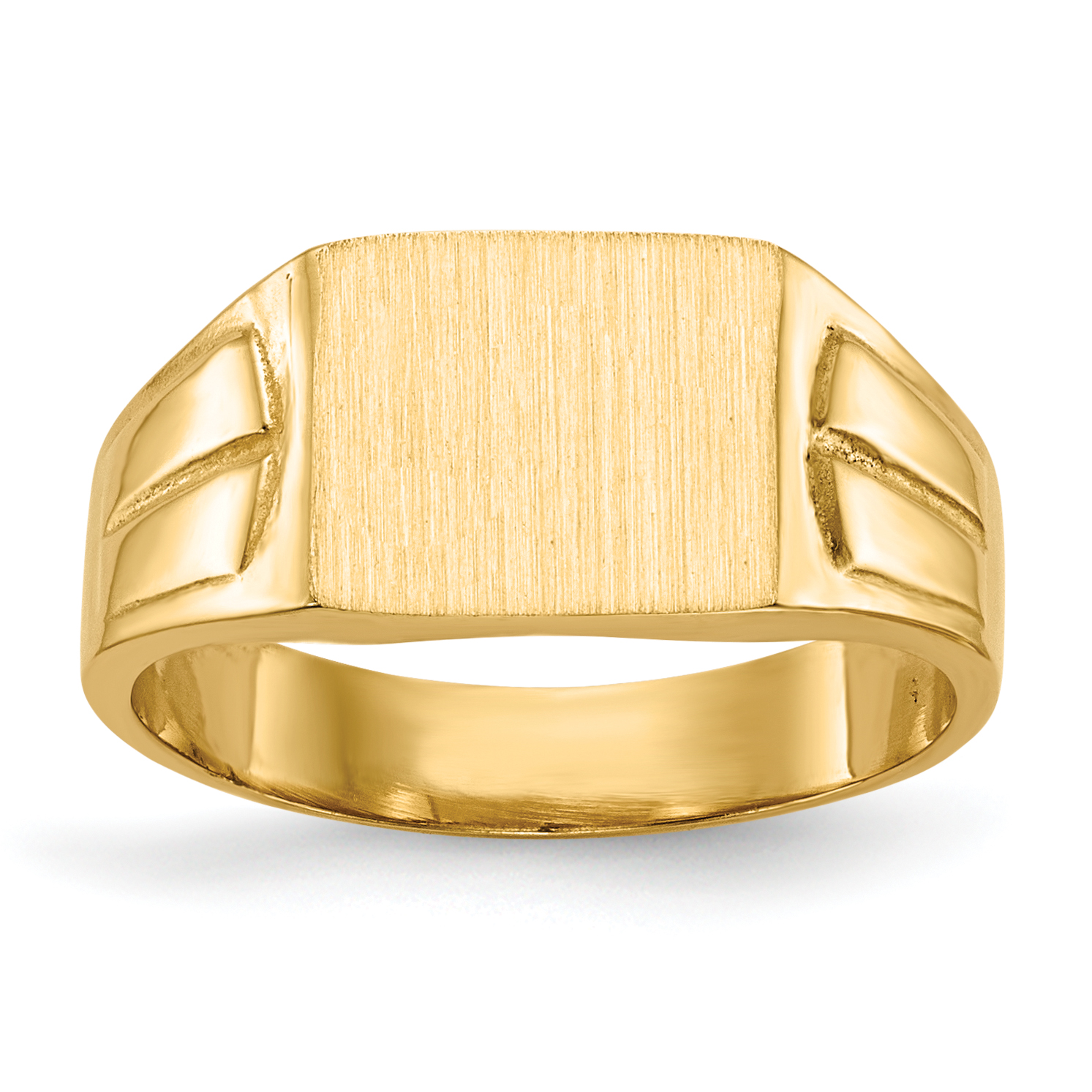 14k 9.0x7.5mm Closed Back Signet Ring (RS427)