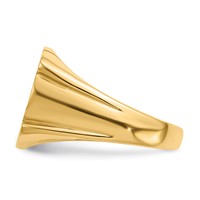 14K Yellow Gold 16.5x 15.0mm Closed Back Mens Signet Ring view 3