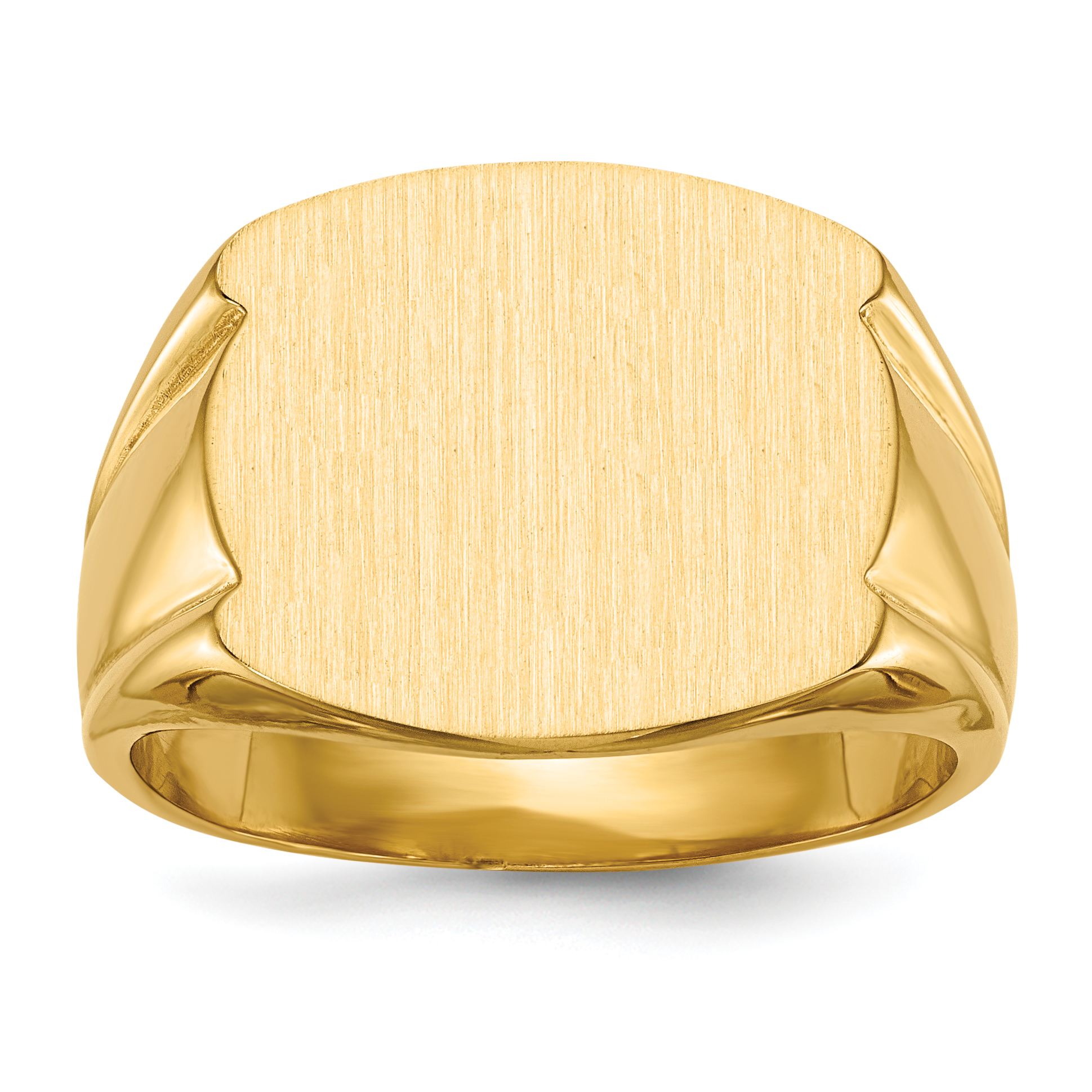14k 16.5x15.0mm Closed Back Mens Signet Ring (RS486)