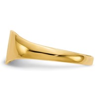 14K 8.0x6.5mm Closed Back Heart Signet Ring view 3