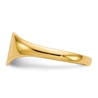 14K Yellow Gold 8.5x7.5mm Closed Back Heart Signet Ring view 3