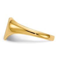 14K Yellow Gold 9.0x 9.0mm Closed Back Heart Signet Ring view 3