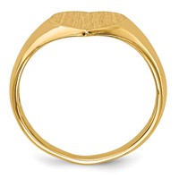 14K 9.0x9.0mm Open Back Heart Signet Ring view 2