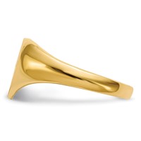 14K 9.0x9.0mm Open Back Heart Signet Ring view 3