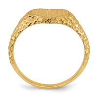 14K Yellow Gold 8.0x 7.5mm Open Back Heart Signet Ring view 2