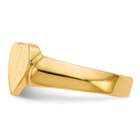14K Yellow Gold 8.0x 8.0mm Closed Back Double Heart Signet Ring view 3