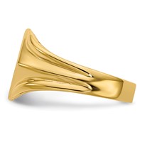 14K 11.5x11.5mm Square Closed Back Signet Ring view 3