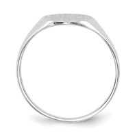 10K White Gold 9.0x10.0mm Closed Back Signet Ring view 2