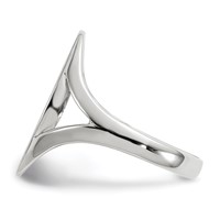 14K White Gold 9.0x 17.0mm Oval Closed Back Signet Ring view 3