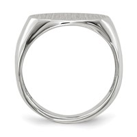 14K White Gold 15.0x 9.5mm Oval Open Back Signet Ring view 2