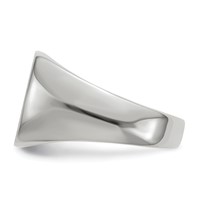 14K White Gold 12.5x 12.5mm Cushion Open Back Signet Ring view 3