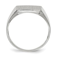 14K White Gold 13.0x13.0mm Square Closed Back Signet Ring view 2