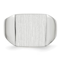 14K White Gold 13.0x13.0mm Square Closed Back Signet Ring view 4