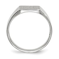 14K White Gold 8.5x9.5mm Square Open Back Signet Ring view 2