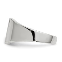 14K White Gold 8.5x9.5mm Square Open Back Signet Ring view 3