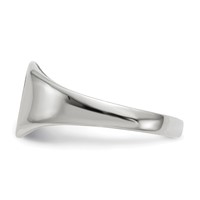 14K White Gold 8.5x 8.5mm Cushion Closed Back Signet Ring view 3