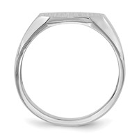 14K White Gold 12.5x11.5mm Octagon Open Back Signet Ring view 2