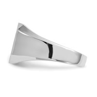 14K White Gold 12.5x11.5mm Octagon Open Back Signet Ring view 3