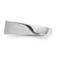 14K White Gold 10.5x5.5mm Rectangle Closed Back Signet Ring view 3