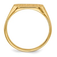14K 8.5x5.0mm Closed Back Size 3 Octagonal Signet Ring view 2
