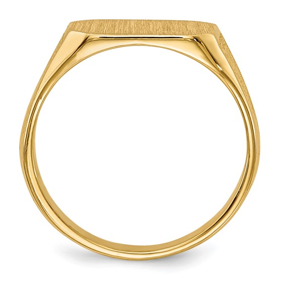 14k  8.5x5.0mm Closed Back Size 3 Childs Octagonal Signet Ring