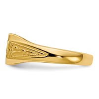 14K 8.5x5.0mm Closed Back Size 3 Octagonal Signet Ring view 3