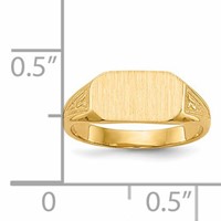 14K 8.5x5.0mm Closed Back Size 3 Octagonal Signet Ring view 5