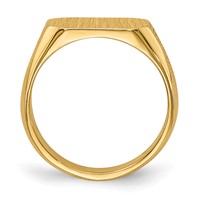 14K 10.0x5.5mm Closed Back Size 3 Octagonal Signet Ring view 2
