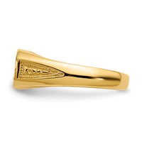 14K 10.0x5.5mm Closed Back Size 3 Octagonal Signet Ring view 3