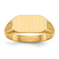 14K 10.0x5.5mm Closed Back Size 3 Octagonal Signet Ring view 1