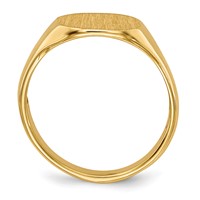 14K Yellow Gold 8.0x6.25mm Open Back Oval Signet Ring - Size 2.5 view 2