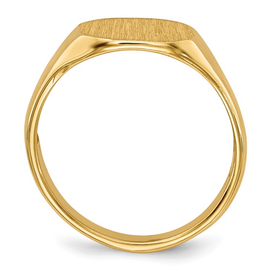 14k 8.0x6.25mm Open Back Size 2.5 Childs Oval Signet Ring
