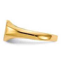 14K Yellow Gold 8.0x6.25mm Open Back Oval Signet Ring - Size 2.5 view 3