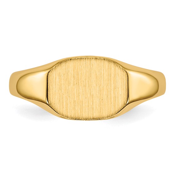 14k 8.0x6.25mm Open Back Size 2.5 Childs Oval Signet Ring