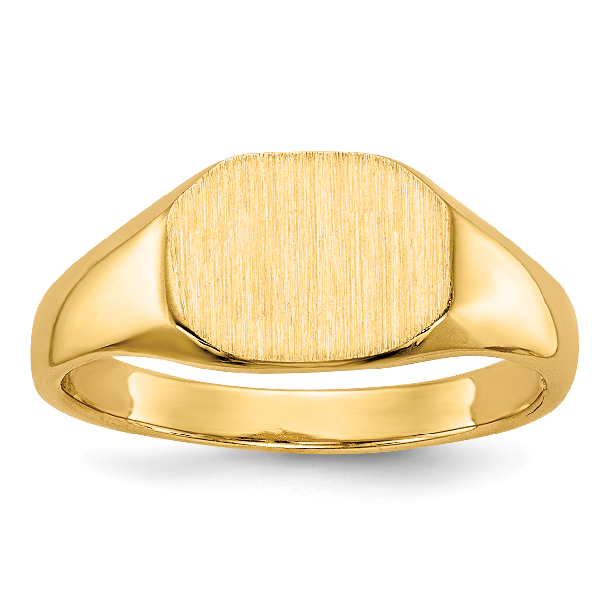 14k 8x6.25mm Open Back Signet Ring (RS640)