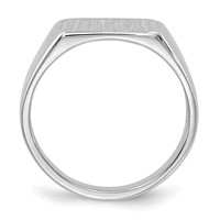 14K White Gold 10mmx6mm Open Back Signet Ring view 2
