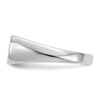14K White Gold 10mmx6mm Open Back Signet Ring view 3