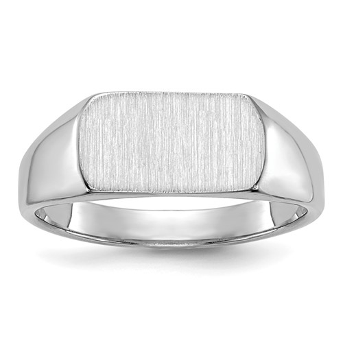 14K White Gold 10mmx 6mm Open Back Signet Ring