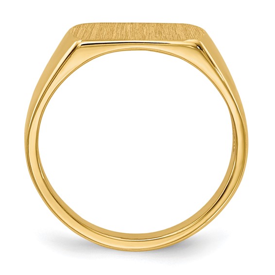 14k 10x6mm Open Back Size 3 Childs Rectangular Signet Ring