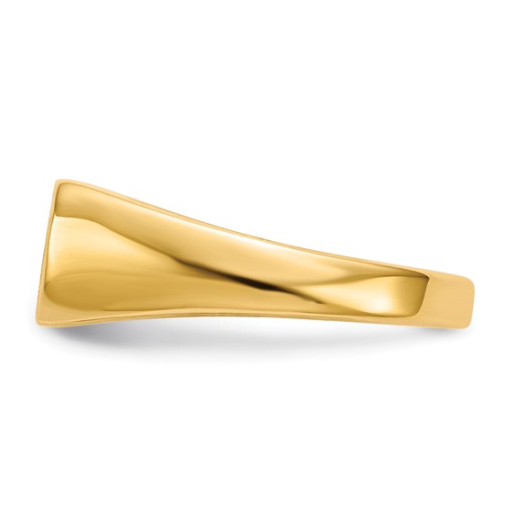 14k 10x6mm Open Back Size 3 Childs Rectangular Signet Ring