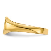 14K Yellow Gold 8.0x 6.25mm Closed Back Oval Signet Ring view 3