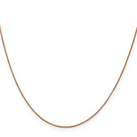 14K Rose Gold.7mm Box Link Chain with Lobster Clasp, 16" view 2