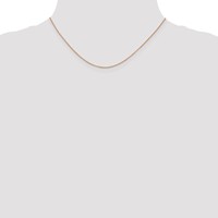 14K Rose Gold.7mm Box Link Chain with Lobster Clasp, 16" view 4