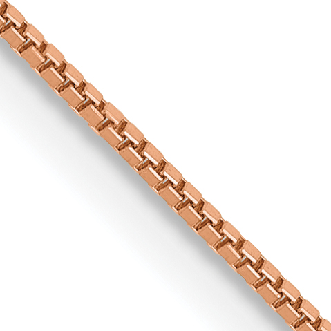 14K Rose Gold 16 inch .7mm Box Link with Lobster Clasp Chain (RSC1-16)