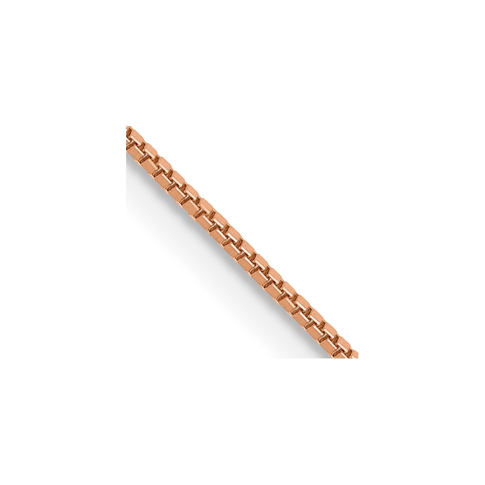 14K Rose Gold 16 inch .7mm Box Link with Lobster Clasp Chain (RSC1-16)