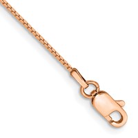 14K Rose Gold.9mm Box Link Bracelet with Lobster Clasp, 7" view 1