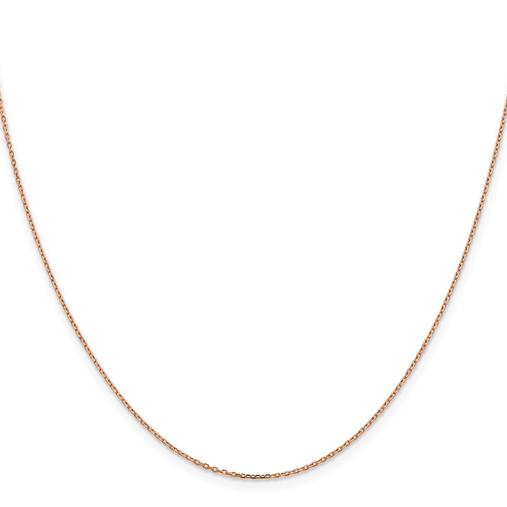 14K Rose Gold 30 inch 1.10mm Diamond-cut Cable with Lobster Clasp Chain (RSC20-30)