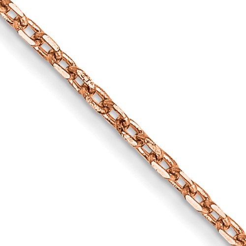 14K Rose Gold 1.0mm D C Cable Chain